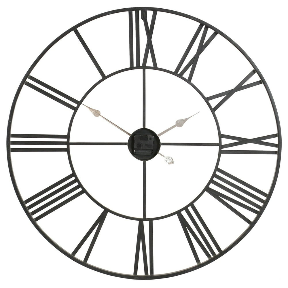 Hot Promotion-Solange Round Metal Wall Clock 30 Gray
