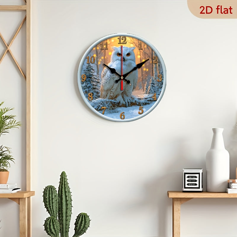 1pc 10-inch Round Silent Non-Electric Hanging Clock - Paper-Cut Toucan Theme Wall Decor with Quartz Movement, Artificial Wood, Battery-Powered (AA Not Included) for Living Room, Bedroom, Office, Clock Wall Decor, Dormitory Timepiece, 2D Flat