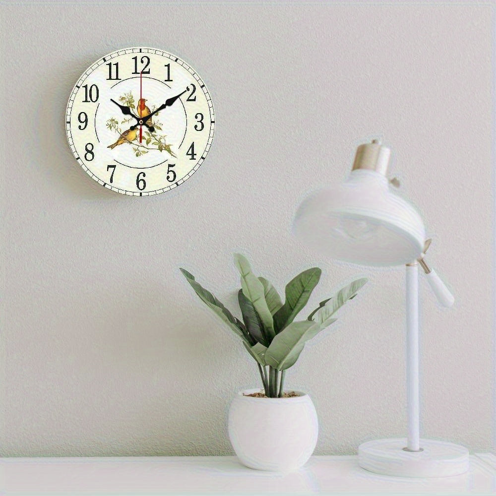 The retro and elegant floral pattern wall art decoration of the smart wall clock is suitable for living rooms - suitable for bedrooms, bedside desks, modern home decoration, living rooms, bedrooms and dormitories