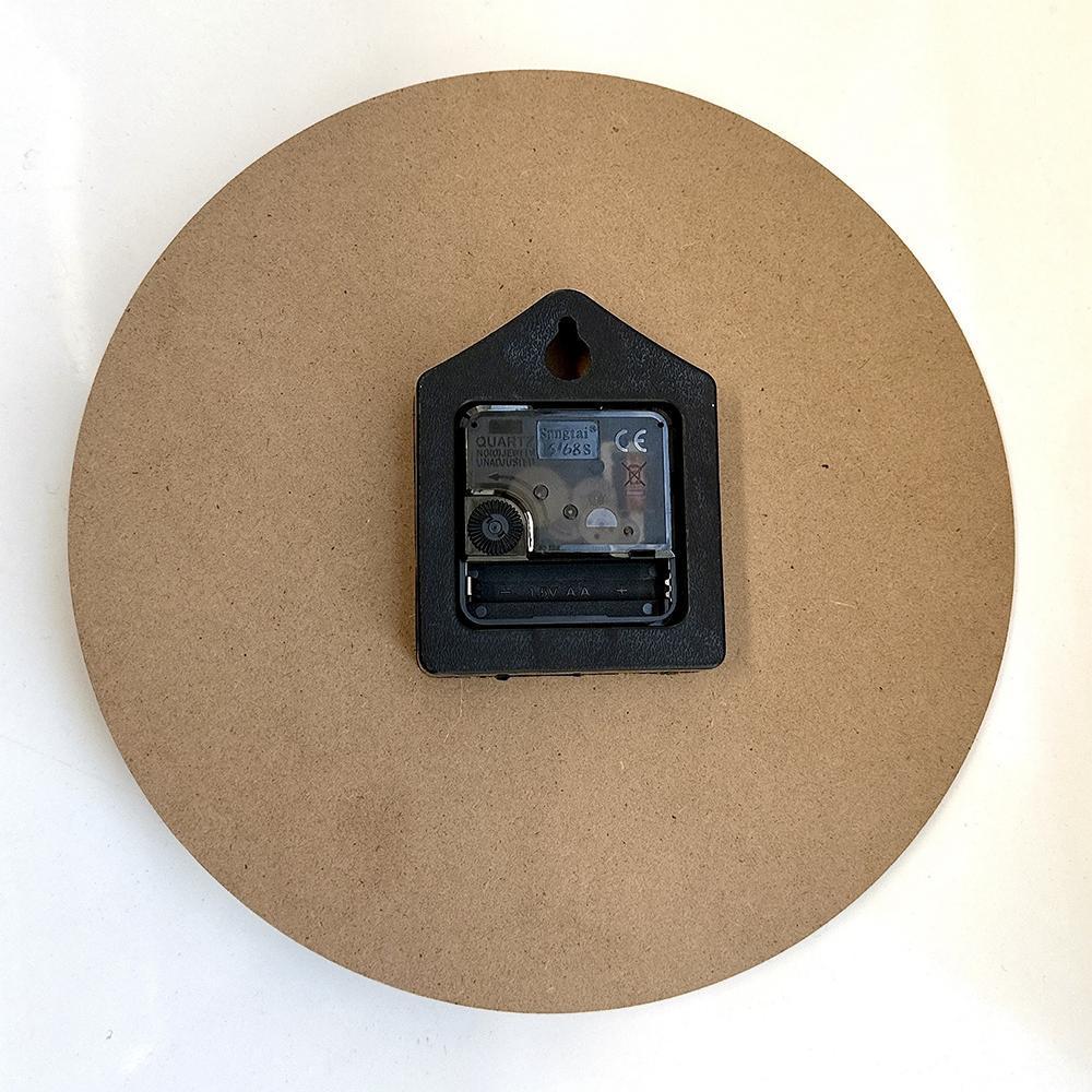 1pc 2D flat art silent wall clock, for home kitchen, themed clock, silent clock, unique decoration, graduation gift for school, New Year gift for husband, artistic clock, Thanksgiving room decoration, Christmas home decoration, 2D Flat