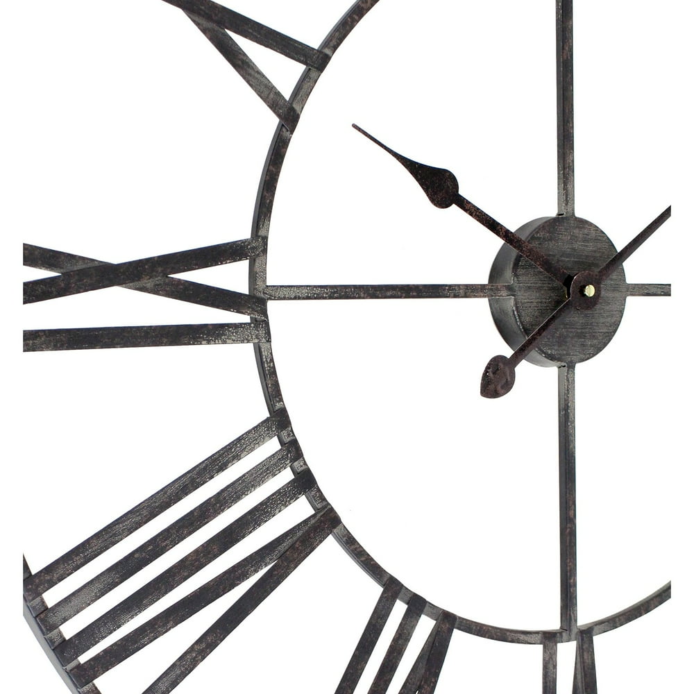 Hot Promotion-Solange Round Metal Wall Clock 30 Gray