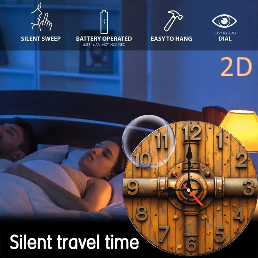 Retro wood, retro wood autumn leaf design, 2D wooden wall clock style, industrial steampunk design, suitable for living room and bedroom wall clocks, quietly keeping accurate time, using quartz movement, 9.8 inches in size