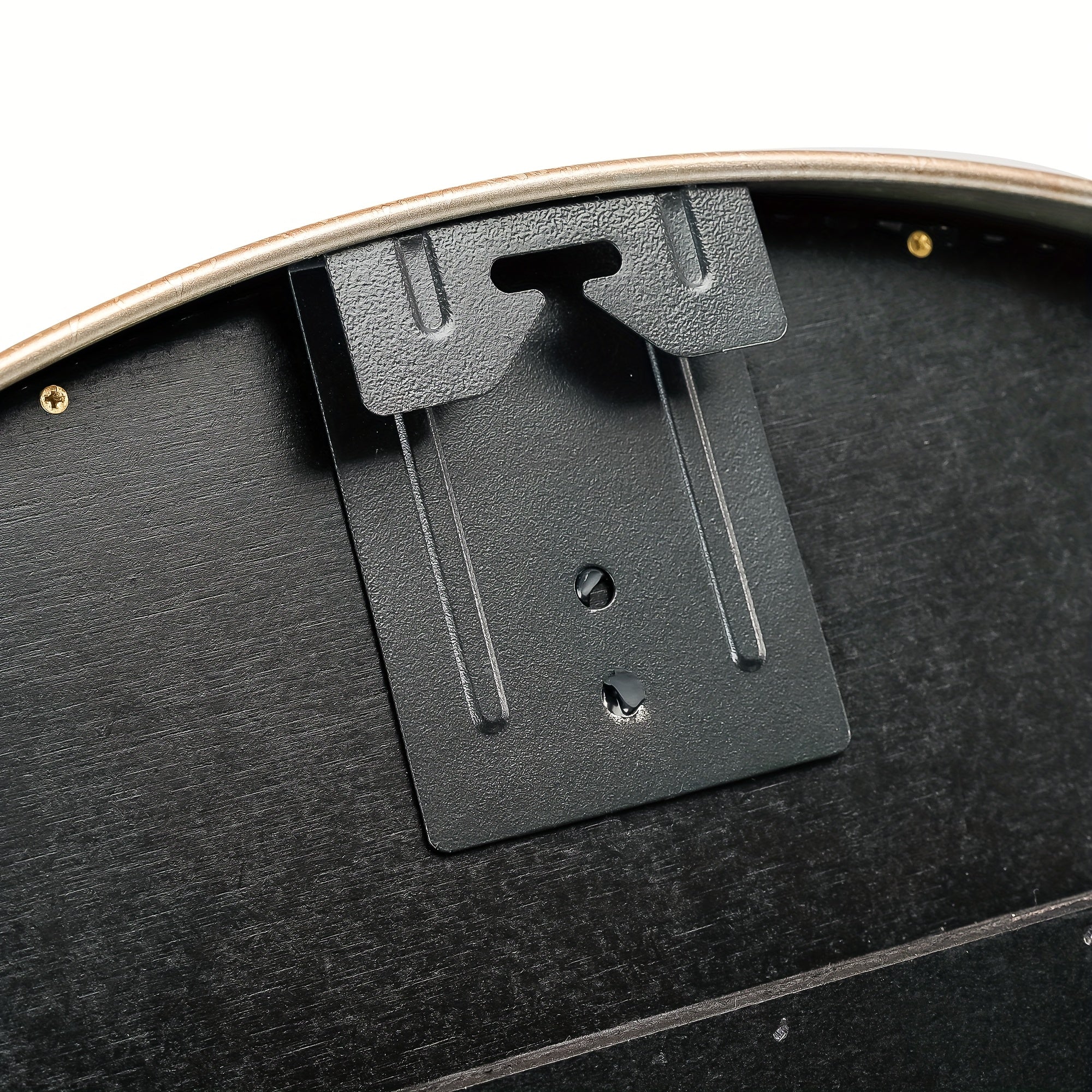 Industrial Vintage Wall Clock with Rotating Golden Gear - Distressed Dial, Black Frame, Mechanical Design for Home & Office Decor, 21\